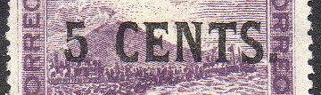 timbres-poste sellos postales stamps Nicaragua Momotombo Volcano & Train 1904 15 centavos surcharge 15c/10c